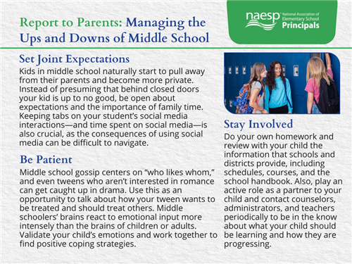 Managing the ups and downs of middle school