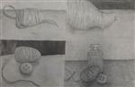 Still life containing objects that are personal to the student.